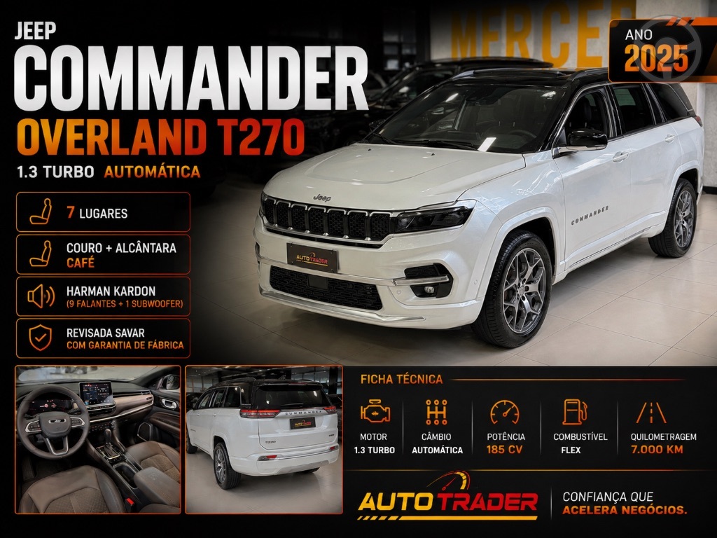 COMMANDER OVERLAND T270 1.3 TB FLEX AUT. - 2025 - CHARQUEADAS