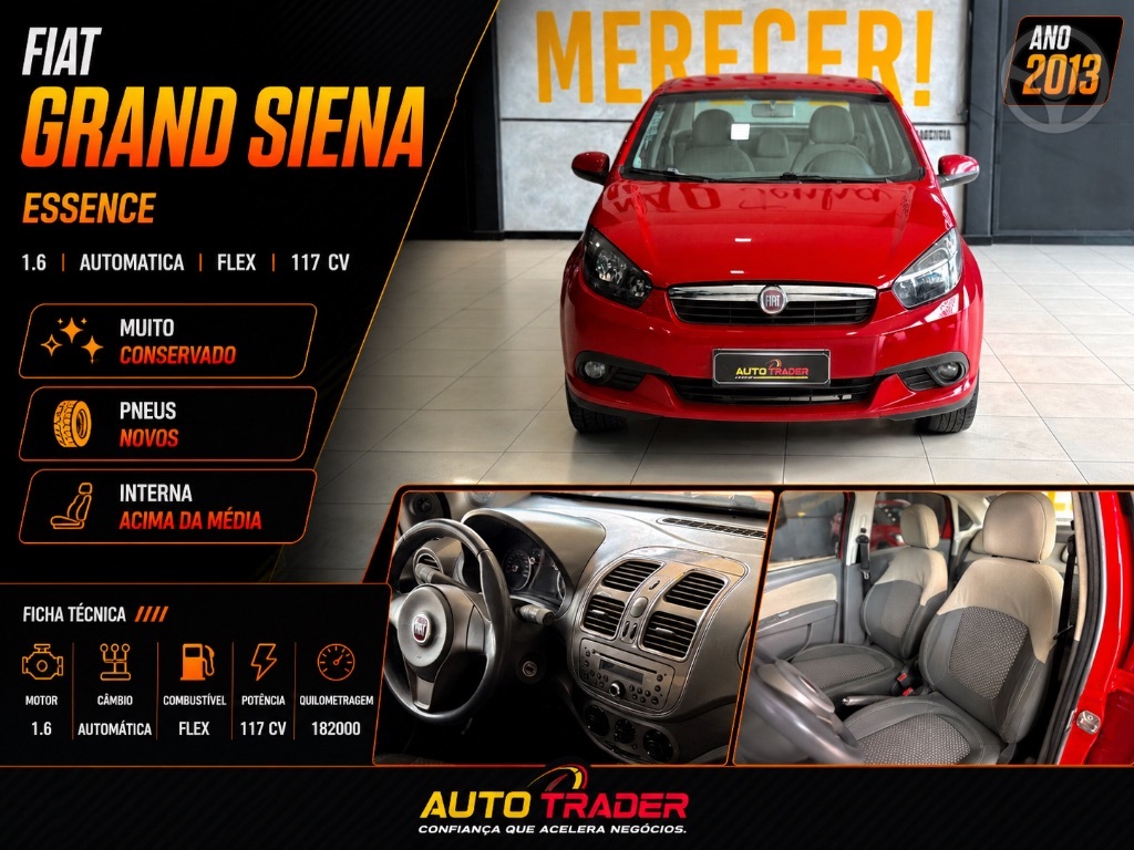 GRAND SIENA ESSENCE DUAL. 1.6 FLEX 16V - 2013 - CHARQUEADAS
