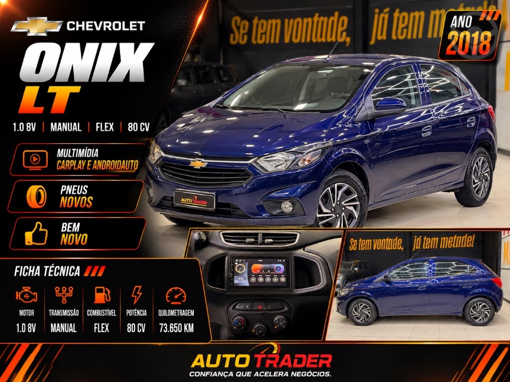 ONIX HATCH LT 1.0 8V FLEXPOWER 5P MEC. - 2018 - CHARQUEADAS