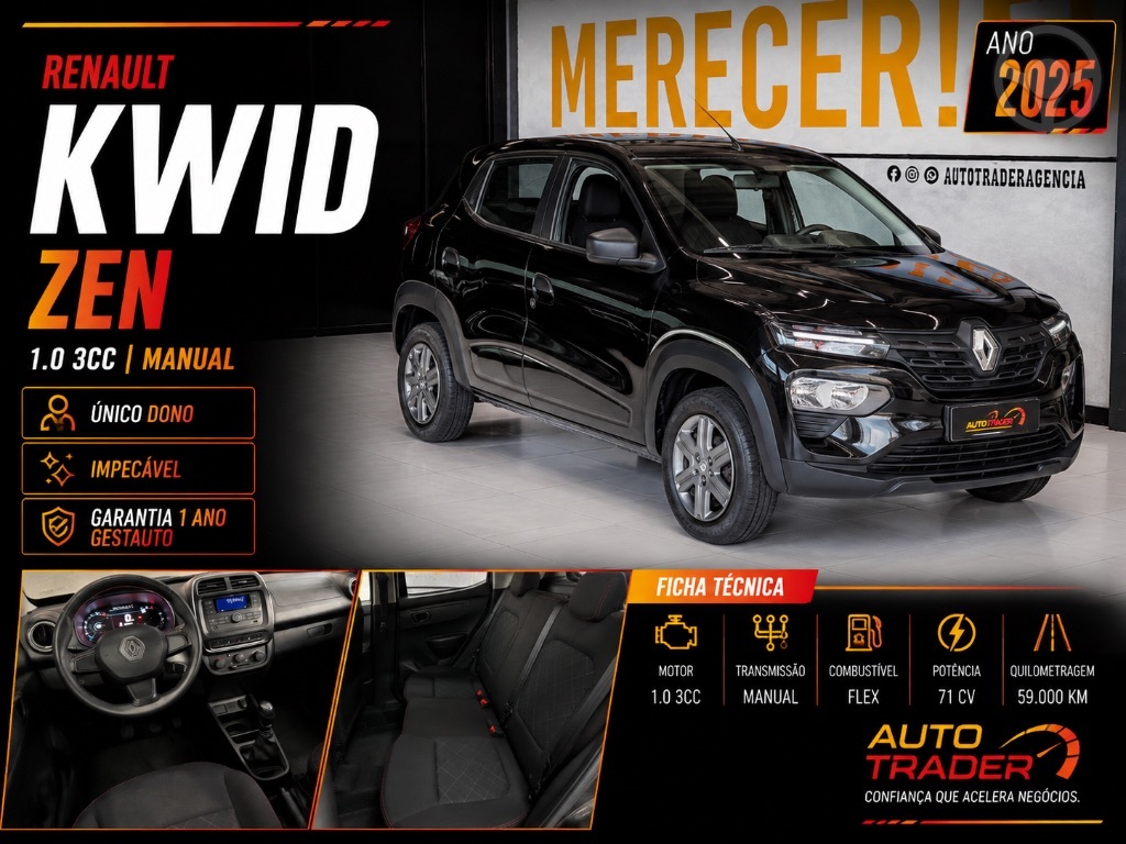 KWID ZEN 1.0 FLEX 12V 5P MEC. - 2025 - CHARQUEADAS