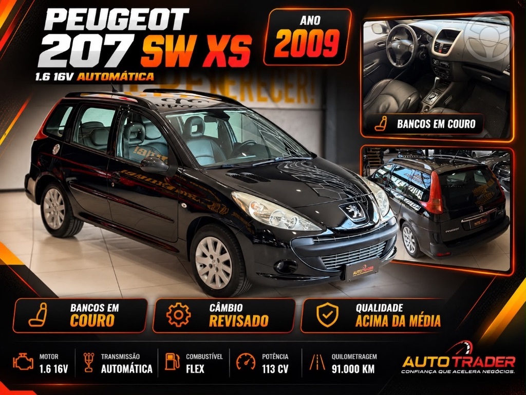 207 SW XS 1.6 FLEX 16V 5P AUT. - 2009 - CHARQUEADAS