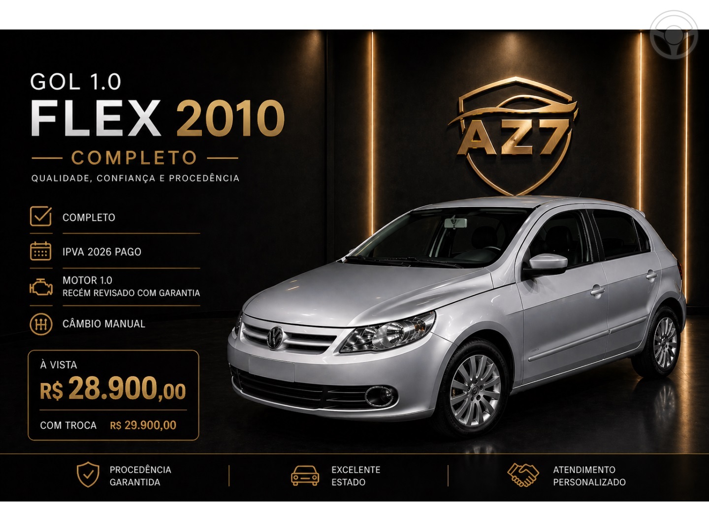 GOL 1.0 MI 8V FLEX 4P MANUAL G.V - 2010 - NOVO HAMBURGO