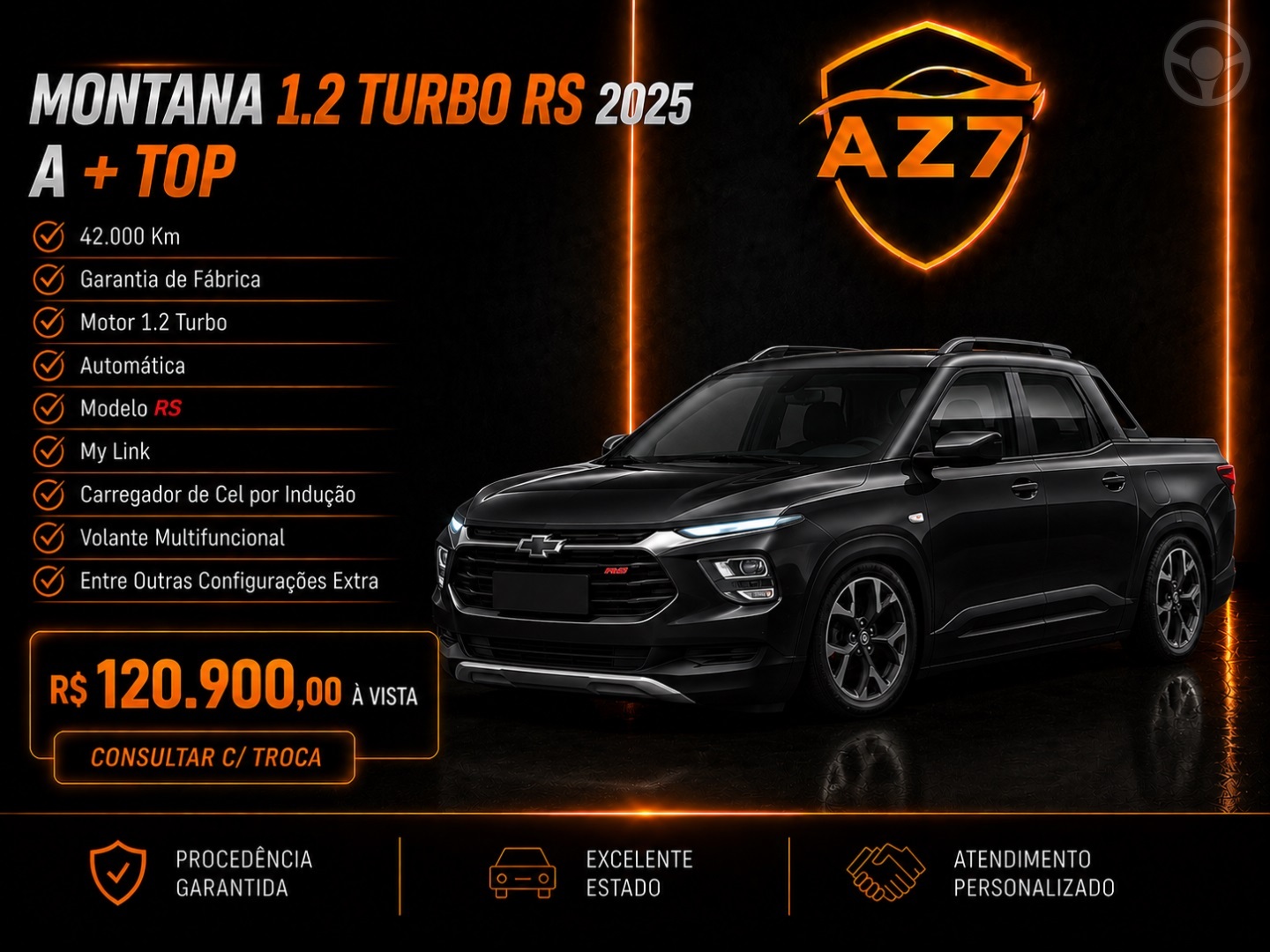 MONTANA 1.2 TURBO RS AUTOMÁTICO - 2025 - NOVO HAMBURGO