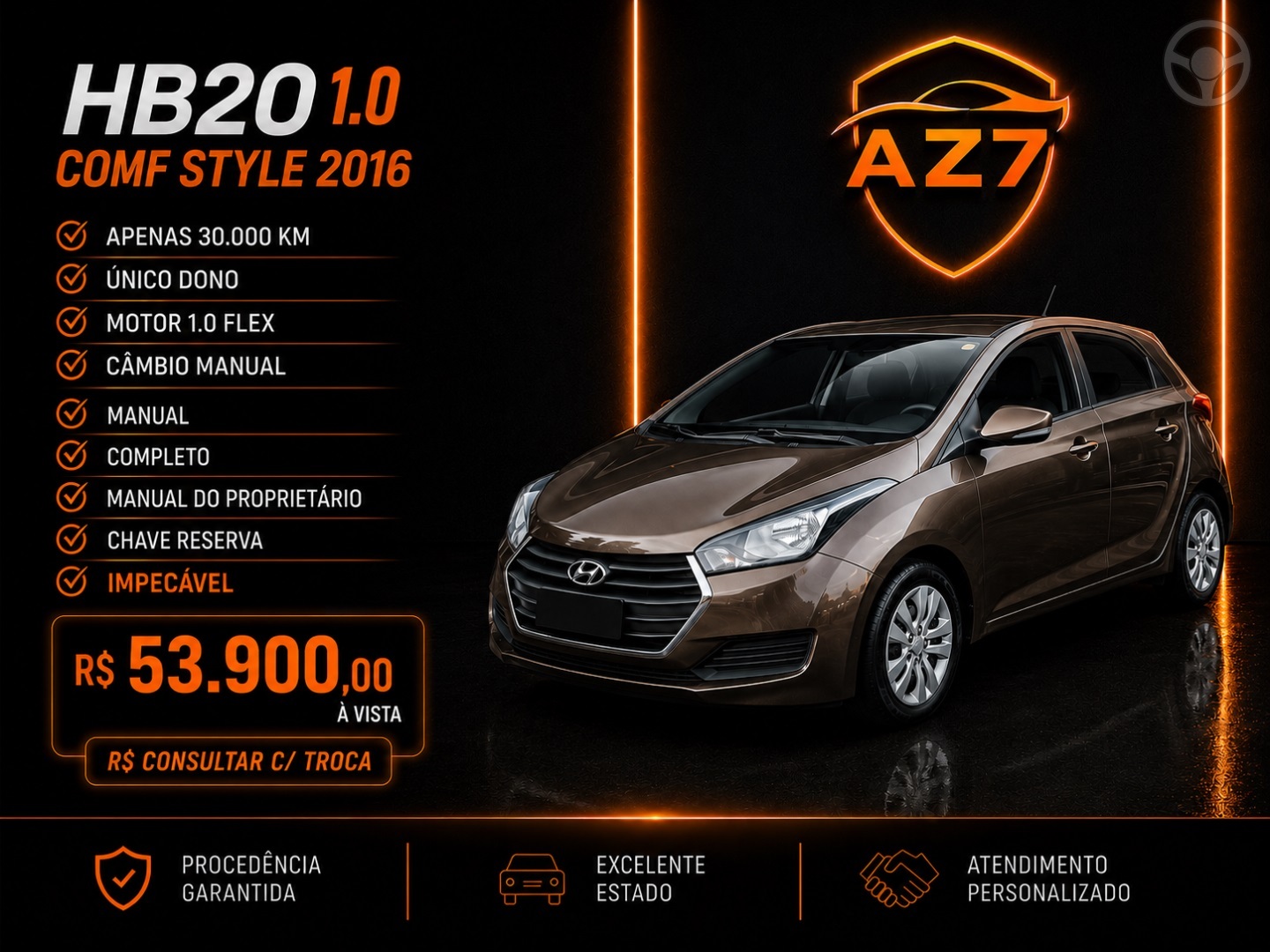 HB20 1.0 COMFORT PLUS 12V FLEX 4P MANUAL - 2016 - NOVO HAMBURGO