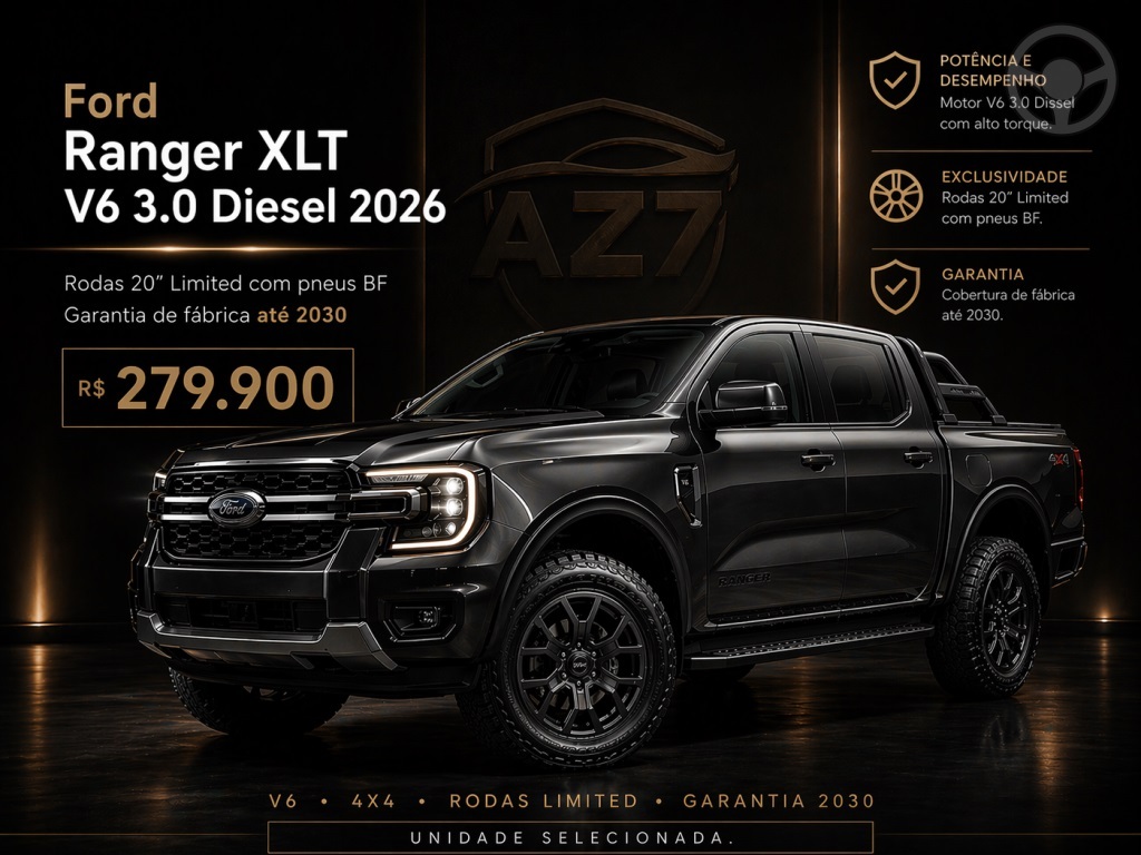 RANGER 3.0 V6 TURBO DIESEL CD XLT 4X4 AUTOMÁTICO - 2026 - NOVO HAMBURGO