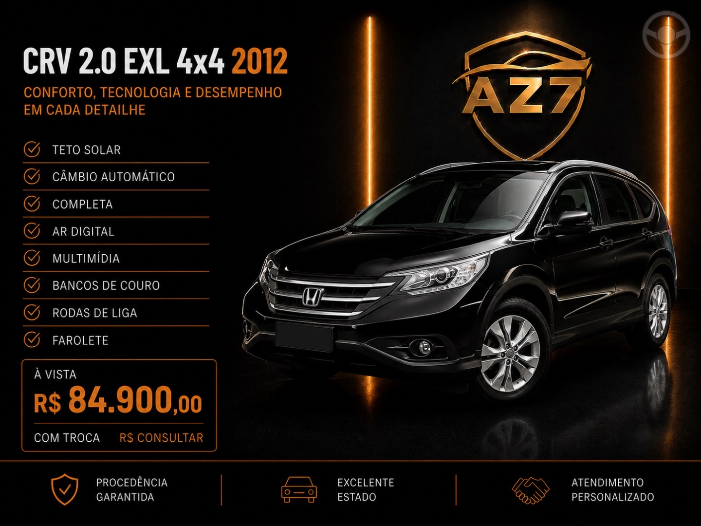 CRV 2.0 EXL 4X4 16V 4P AUTOMÁTICO - 2012 - NOVO HAMBURGO