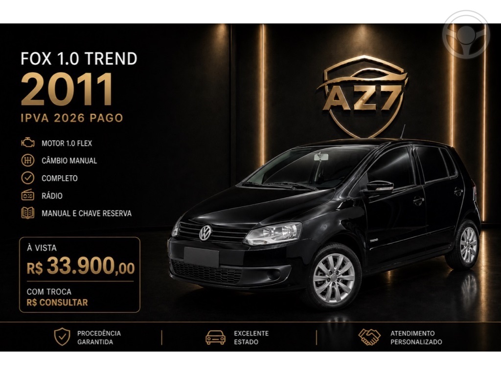FOX 1.0 MI TREND 8V FLEX 4P MANUAL - 2011 - NOVO HAMBURGO