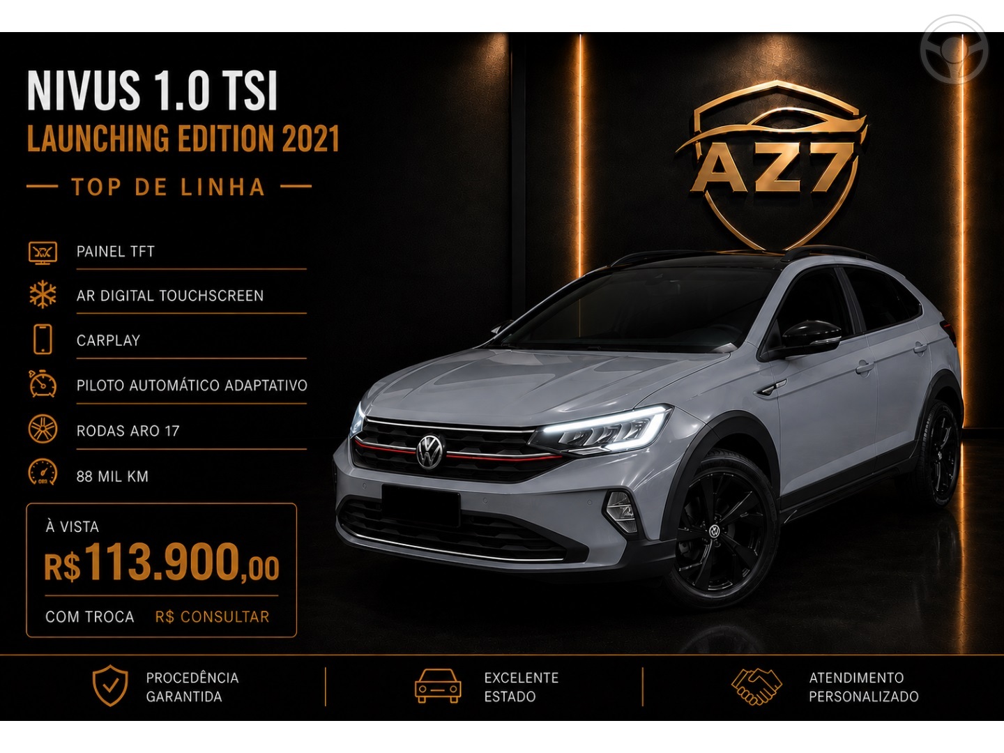 NIVUS 1.0 200 TSI TOTAL FLEX LAUNCHING AUTOMÁTICO - 2021 - NOVO HAMBURGO