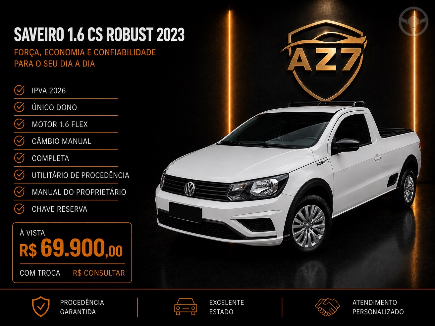 SAVEIRO 1.6 MSI ROBUST CS 8V FLEX 2P MANUAL - 2023 - NOVO HAMBURGO