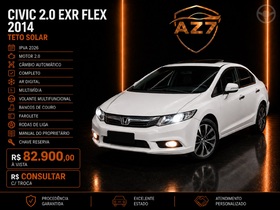 civic 2.0 exr 16v flex 4p automatico 2014 novo hamburgo