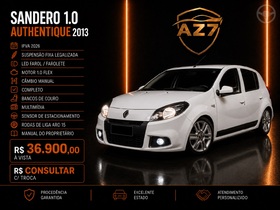 sandero 1.0 authentique 16v flex 4p manual 2013 novo hamburgo