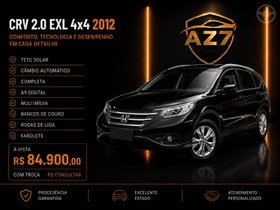 crv 2.0 exl 4x4 16v 4p automatico 2012 novo hamburgo