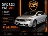 CIVIC 2.0 SI 16V 4P MANUAL - 2011 - NOVO HAMBURGO