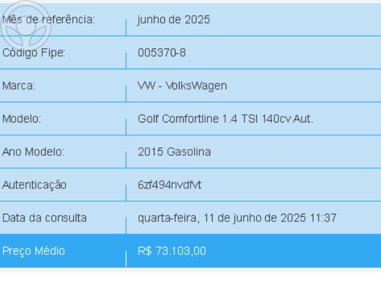 GOLF 1.4 TSI COMFORTLINE 16V 4P AUTOMÁTICO - 2015 - CAXIAS DO SUL
