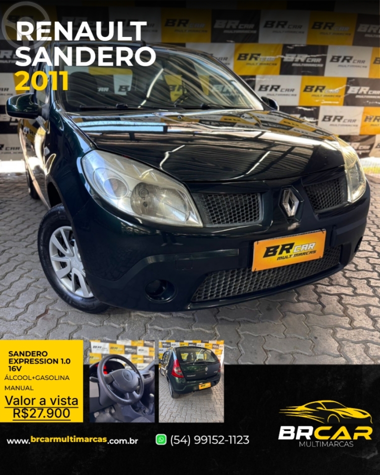 SANDERO 1.0 EXPRESSION 16V FLEX 4P MANUAL - 2011 - CAXIAS DO SUL
