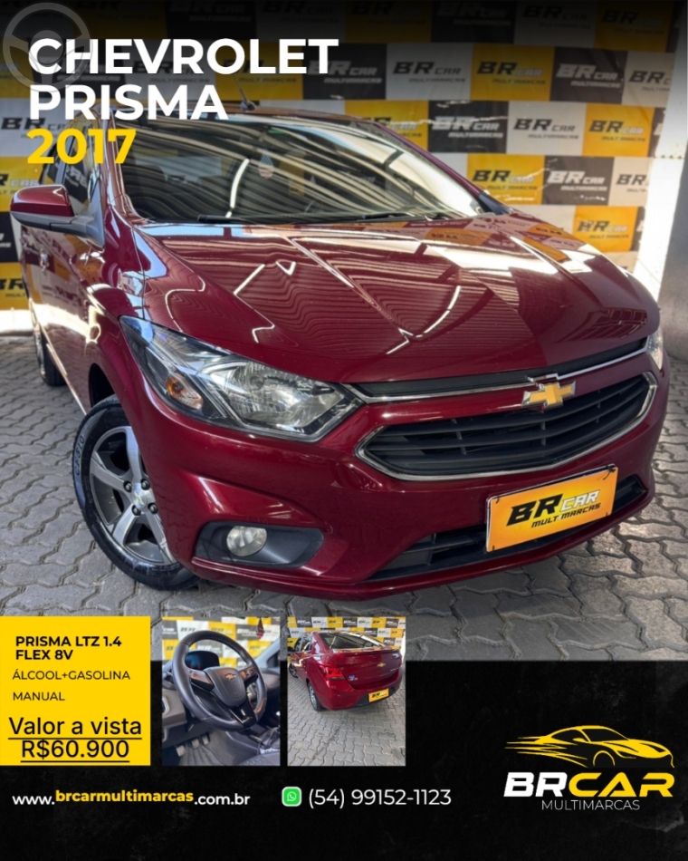PRISMA 1.4 MPFI LTZ 8V FLEX 4P MANUAL - 2017 - CAXIAS DO SUL
