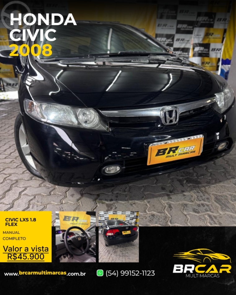 CIVIC 1.8 LXS 16V FLEX 4P MANUAL - 2008 - CAXIAS DO SUL