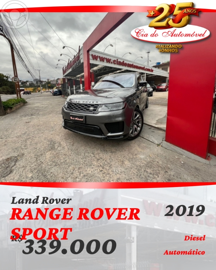 RANGE ROVER SPORT 3.0 HSE 4X4 V6 24V TURBO DIESEL 4P AUTOMÁTICO - 2019 - CAXIAS DO SUL