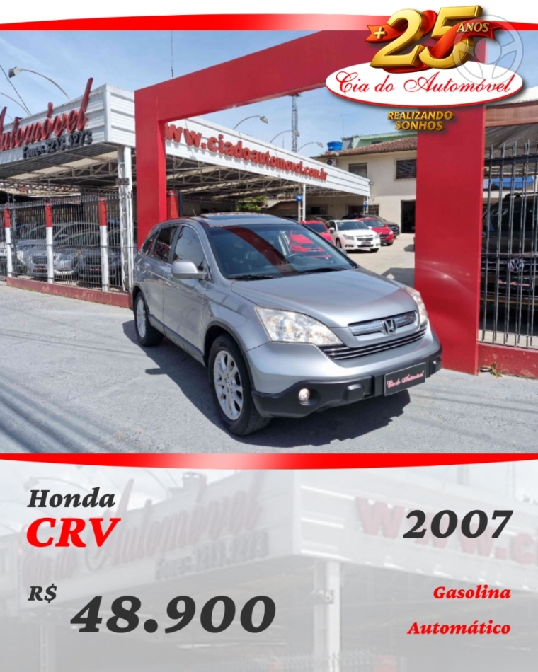 HONDA - CRV 2.0 EX 4X4 16V 4P AUTOMÁTICO - 2007/2007 - CINZA - R$ 48.900,00