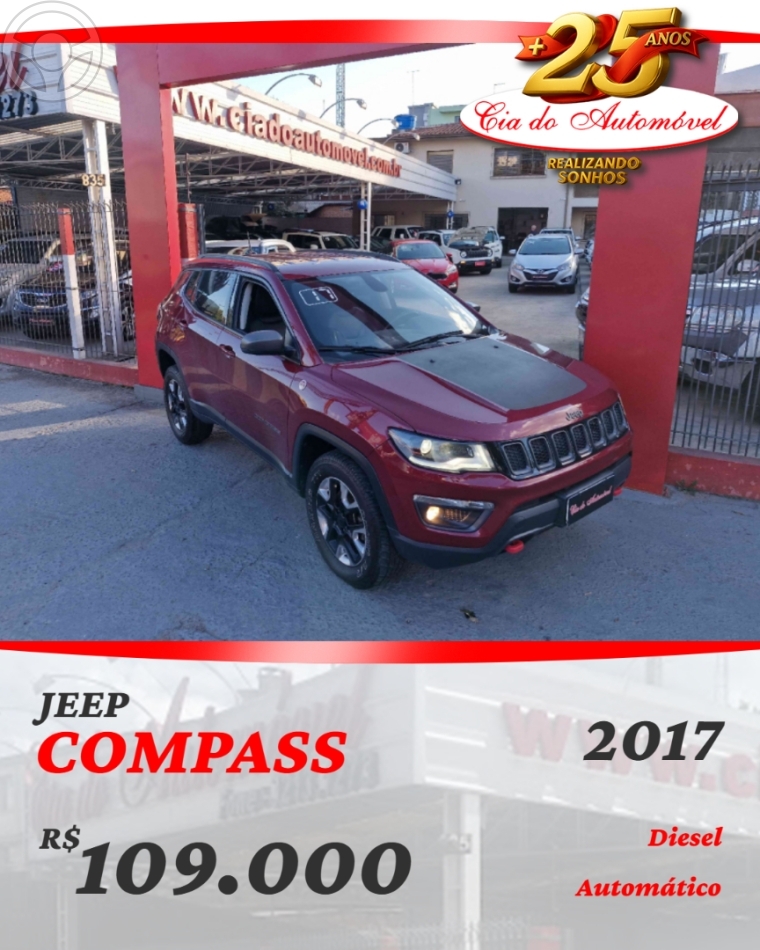 COMPASS 2.0 16V DIESEL TRAILHAWK 4X4 AUTOMÁTICO - 2017 - CAXIAS DO SUL