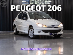 206 techno feline 1.6 1.6 flex 16v 5p 2007 lajeado