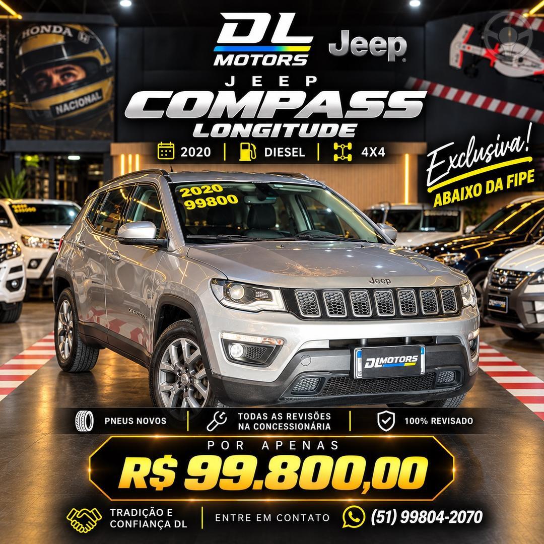 COMPASS 2.0 16V DIESEL LONGITUDE 4X4 AUTOMATICO - 2020 - LAJEADO