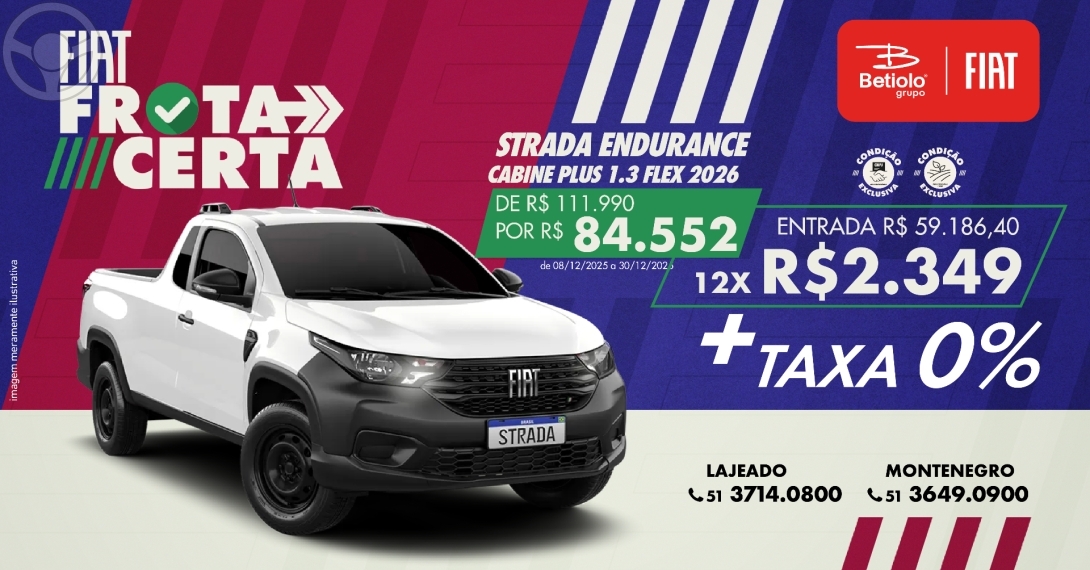 STRADA 1.3 ENDURANCE FIREFLY PLUS CS 8V FLEX 2P MANUAL - 2026 - LAJEADO