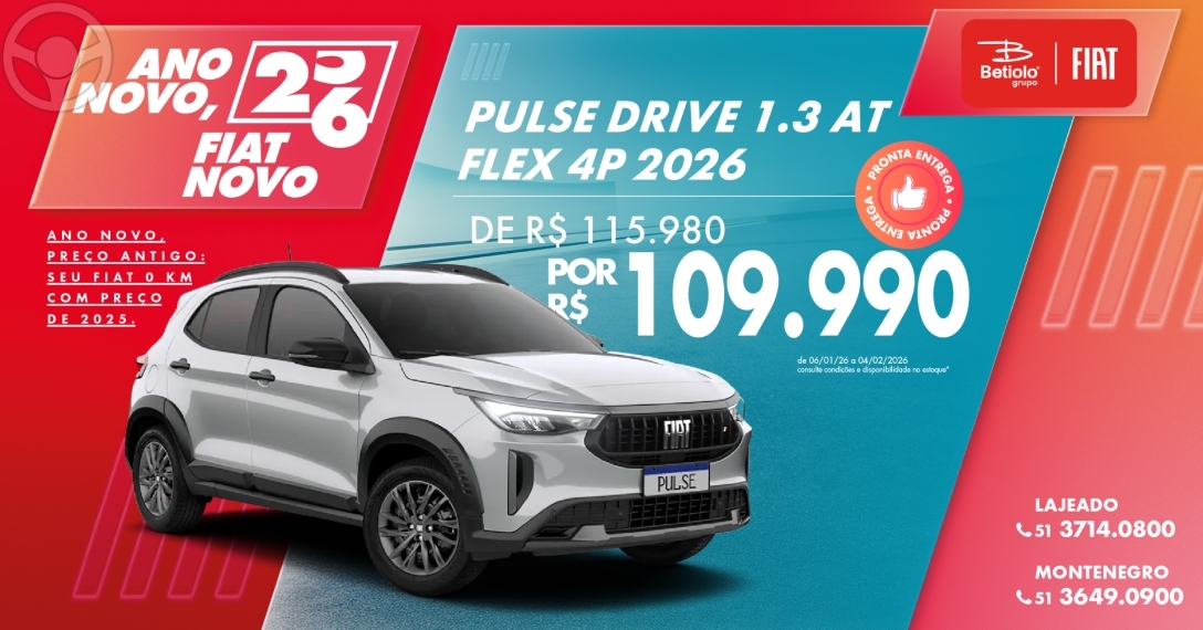 PULSE 1.3 DRIVE 12V FLEX 4P AUTOMÁTICO - 2026 - LAJEADO