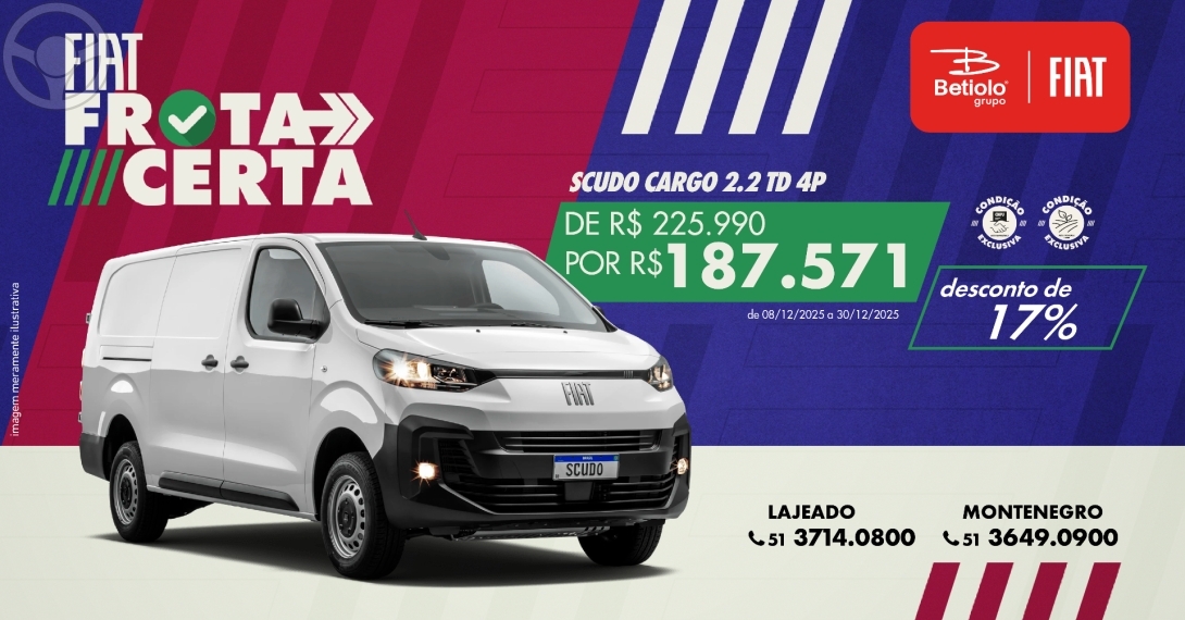 SCUDO CARGO 1.5 TURBO 16V 4P DIESEL MANUAL - 2026 - LAJEADO