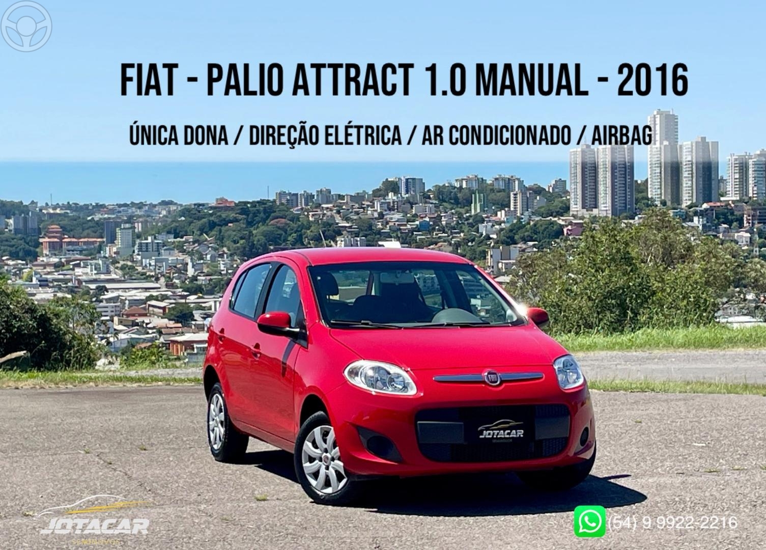 PALIO 1.0 MPI ATTRACTIVE 8V FLEX 4P MANUAL - 2016 - CAXIAS DO SUL