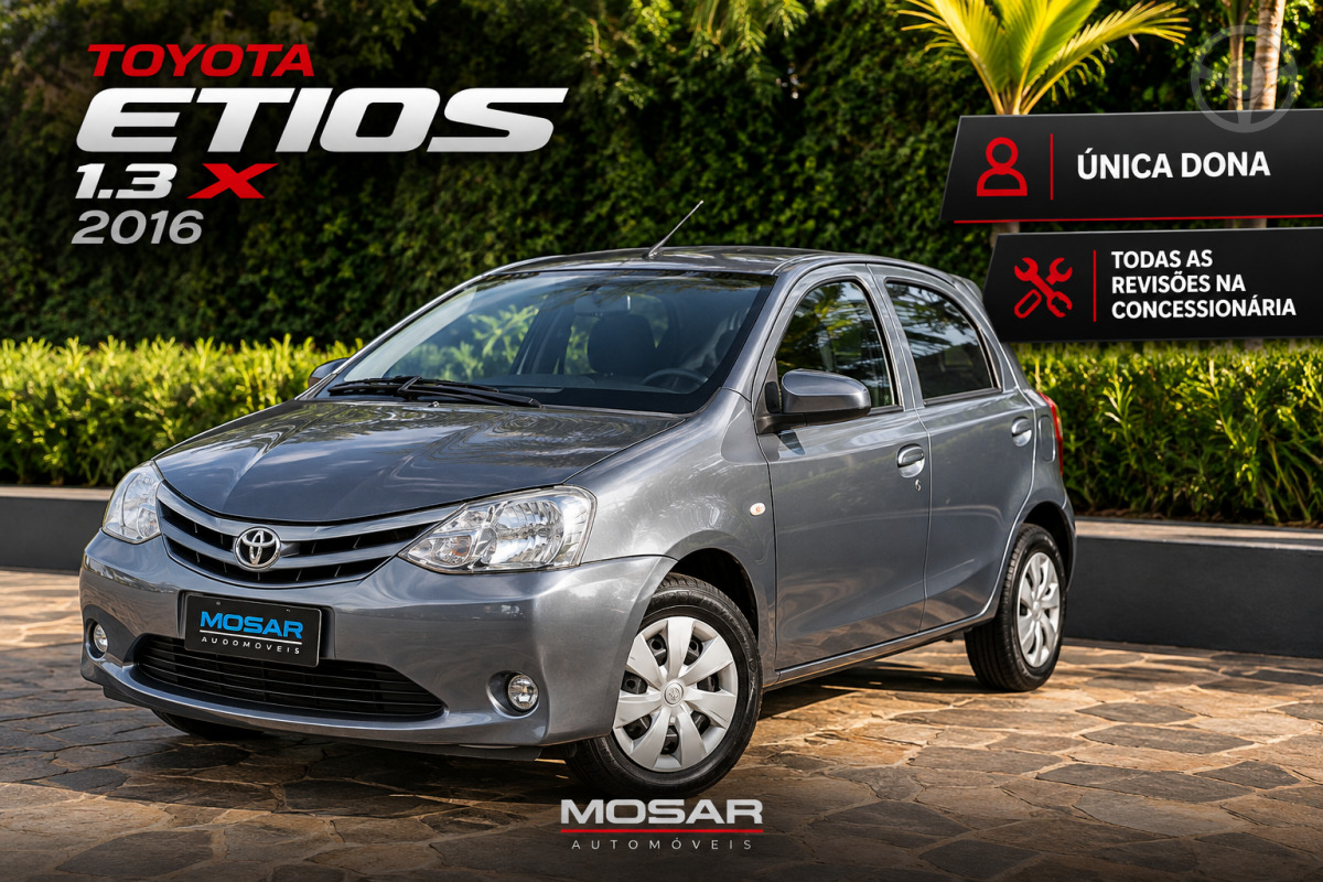ETIOS 1.3 X 16V FLEX 4P MANUAL - 2016 - CAMPO BOM