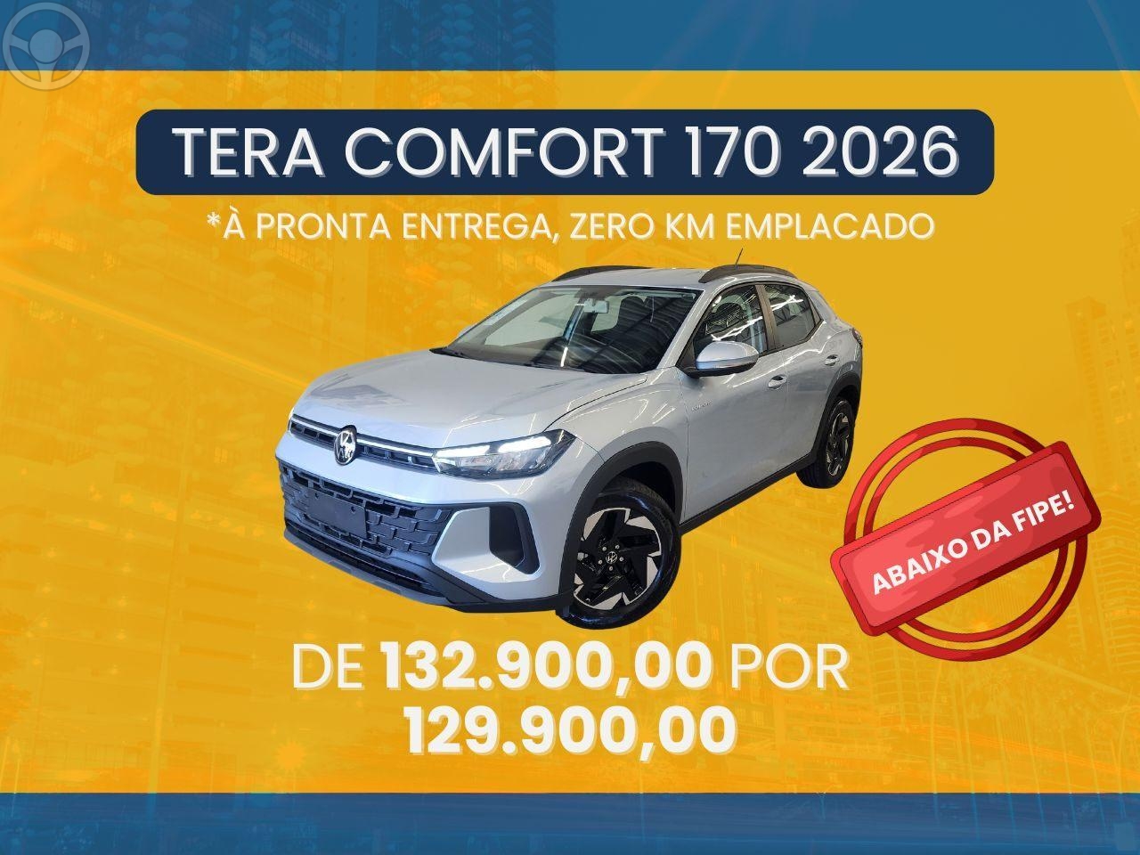 TERA 1.0 170 TSI COMFORT 12V FLEX 4P AUTOMÁTICO - 2026 - CAXIAS DO SUL