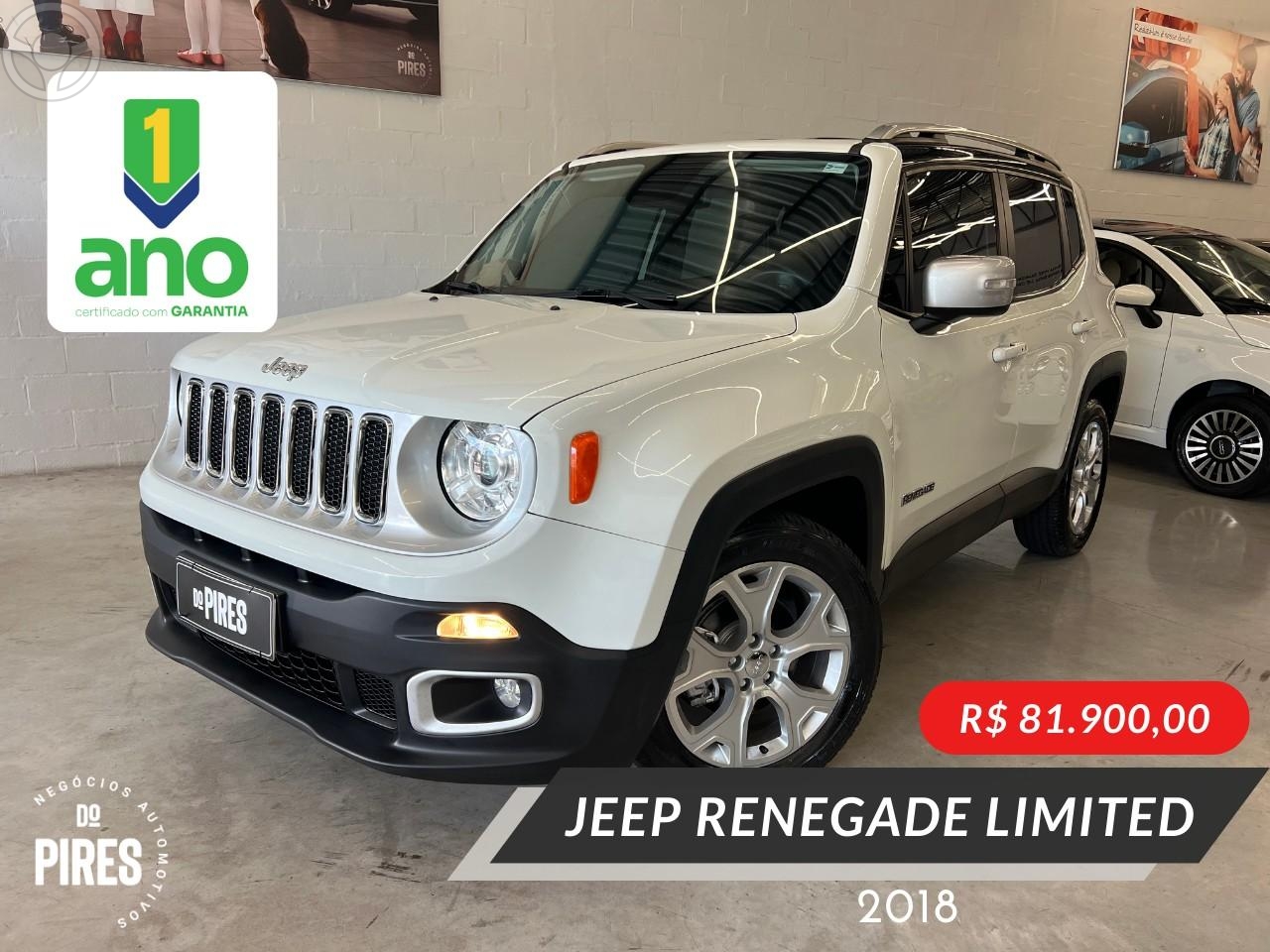 RENEGADE 1.8 16V FLEX LIMITED 4P AUTOMÁTICO - 2018 - CAXIAS DO SUL