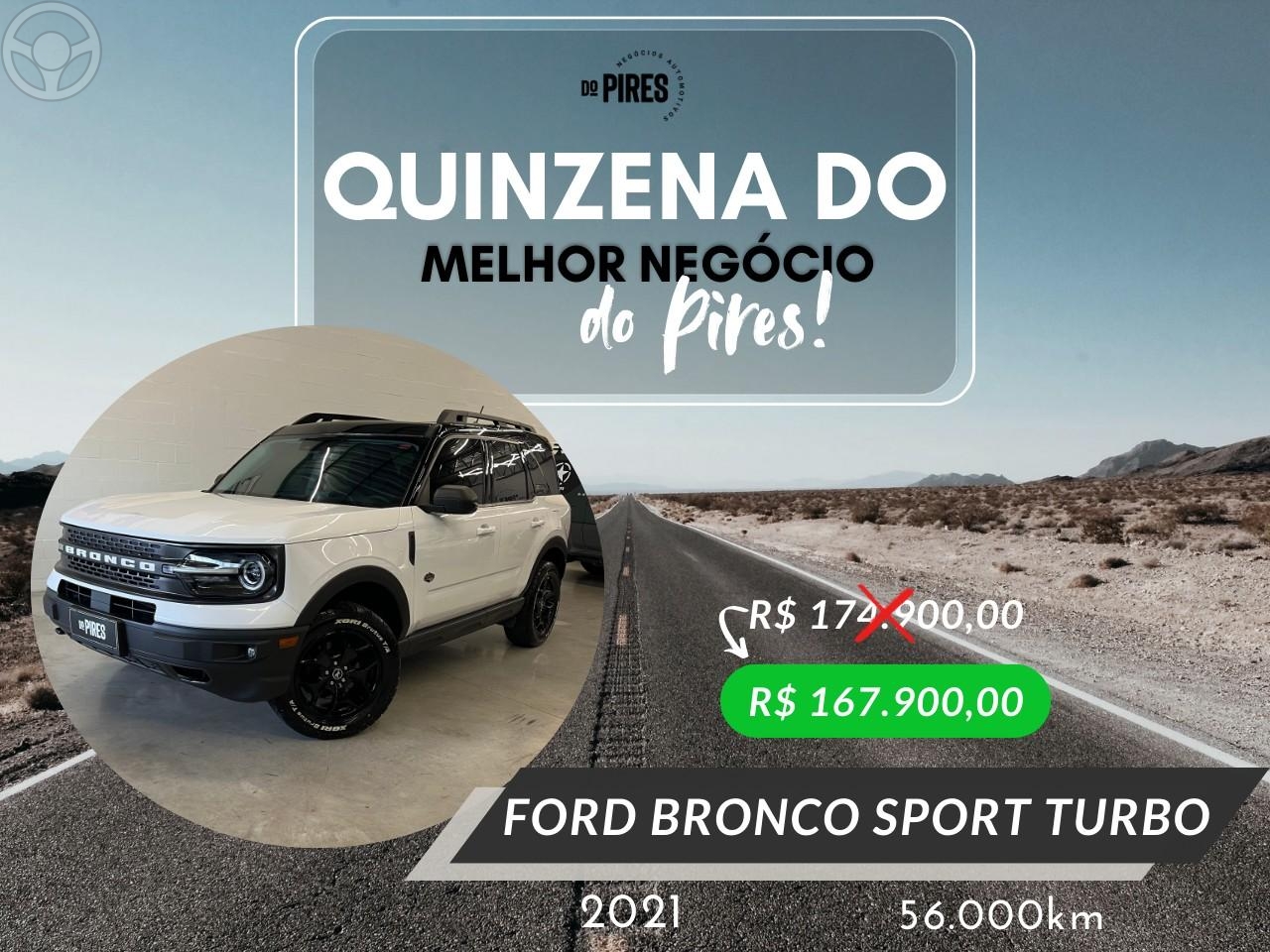 BRONCO 2.0 SPORT WILDTRACK ECOBOOST 16V TURBO 4P AUTOMÁTICA - 2021 - CAXIAS DO SUL