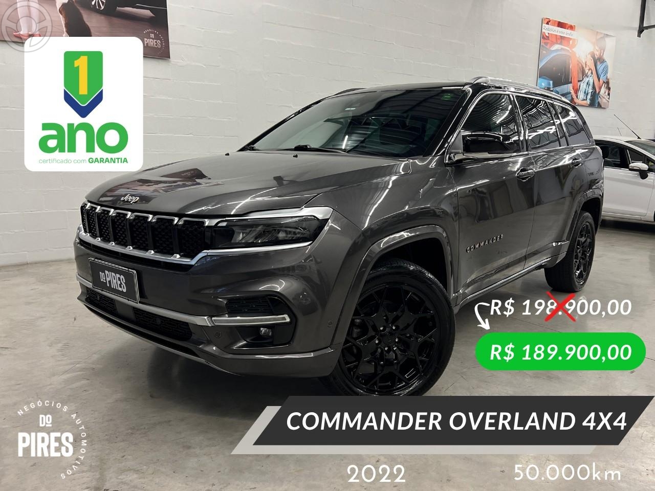 COMMANDER 2.0 OVERLAND TD380 4X4 TURBO DIESEL 4P AUTOMÁTICO - 2022 - CAXIAS DO SUL