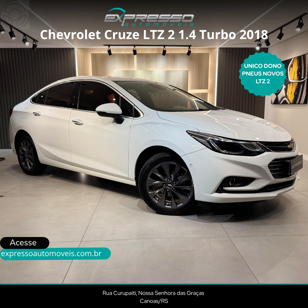 CRUZE 1.4 TURBO LTZ 16V FLEX 4P AUTOMÁTICO - 2018 - CANOAS