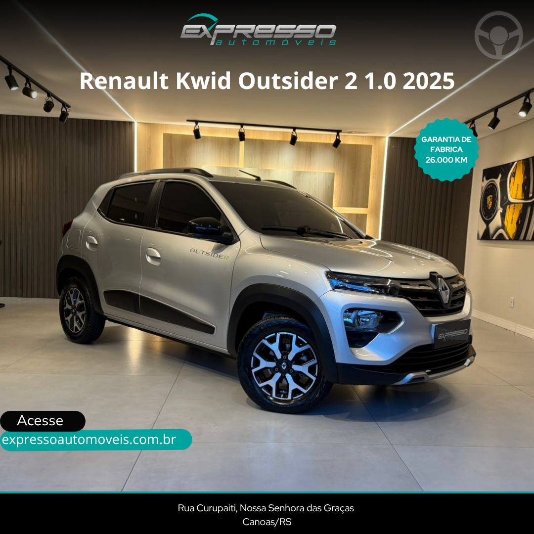 KWID 1.0 12V OUTSIDER FLEX 4P MANUAL - 2025 - CANOAS