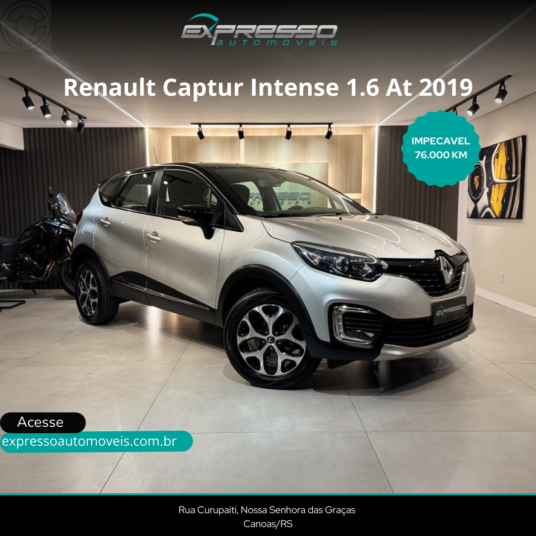 CAPTUR 1.6 16V FLEX INTENSE AUTOMÁTICO - 2019 - CANOAS