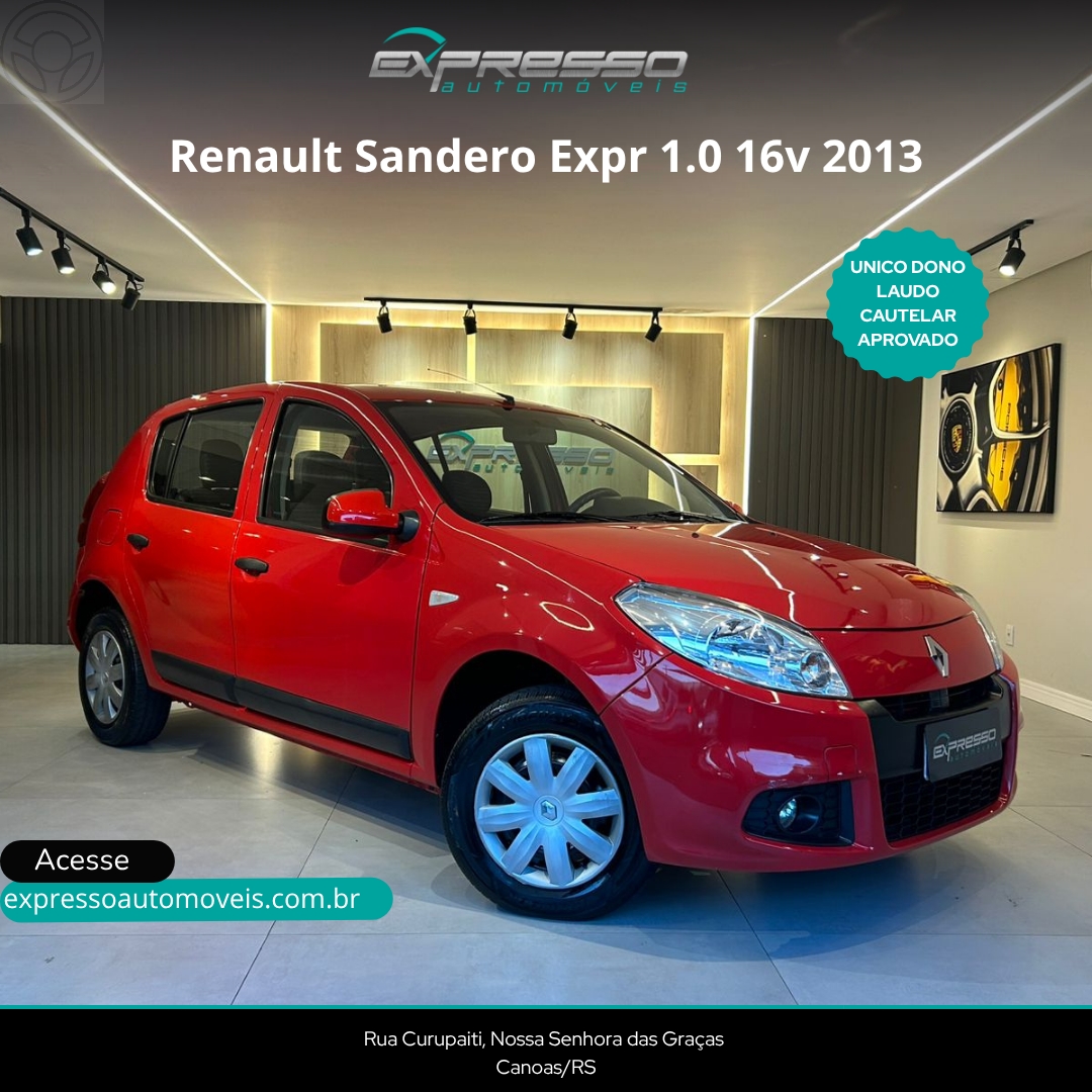 SANDERO 1.0 EXPRESSION 16V FLEX 4P MANUAL - 2013 - CANOAS