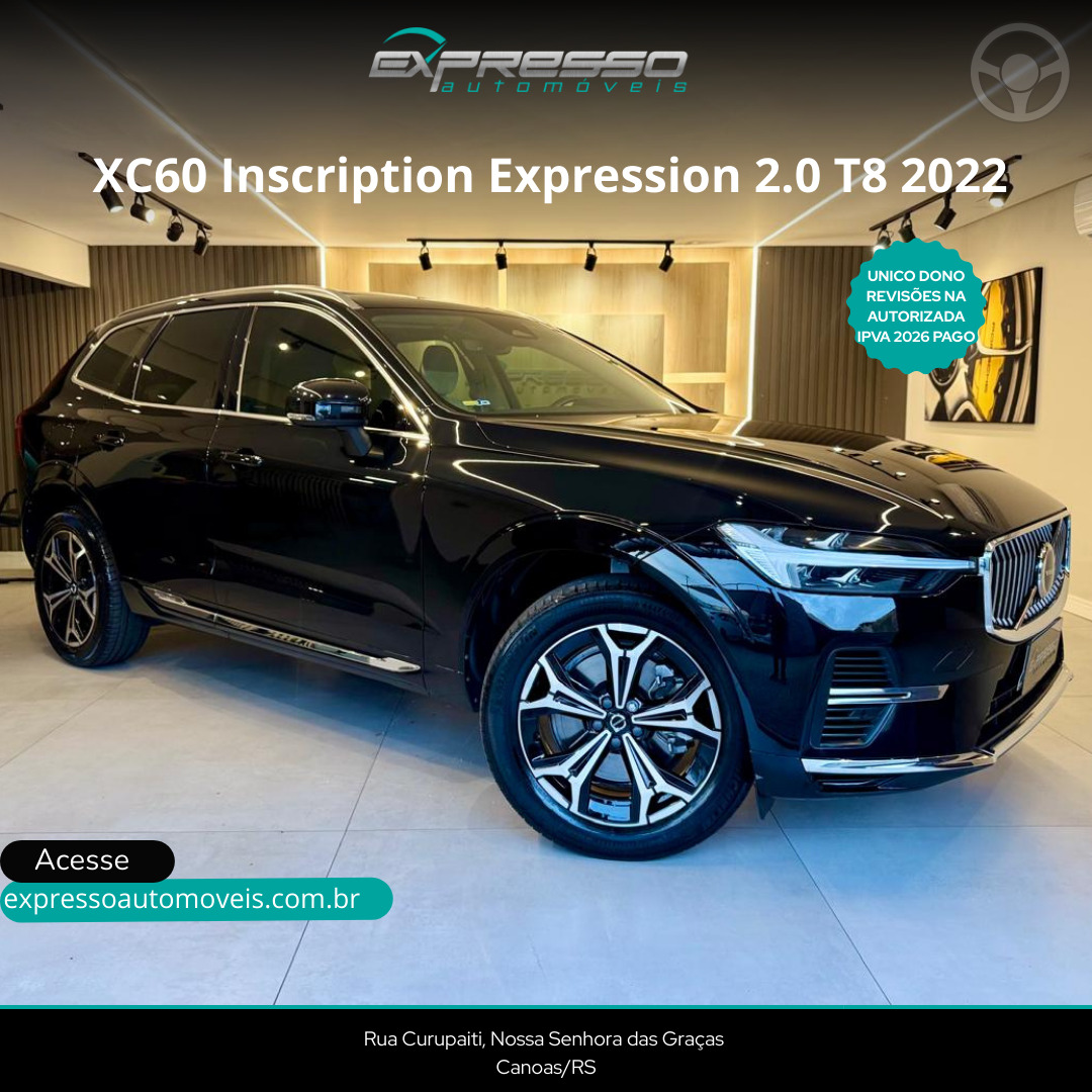 XC60 T8 EXPRESS HÍBRIDO INSCRIPT 4P AUTOMÁTICO - 2022 - CANOAS