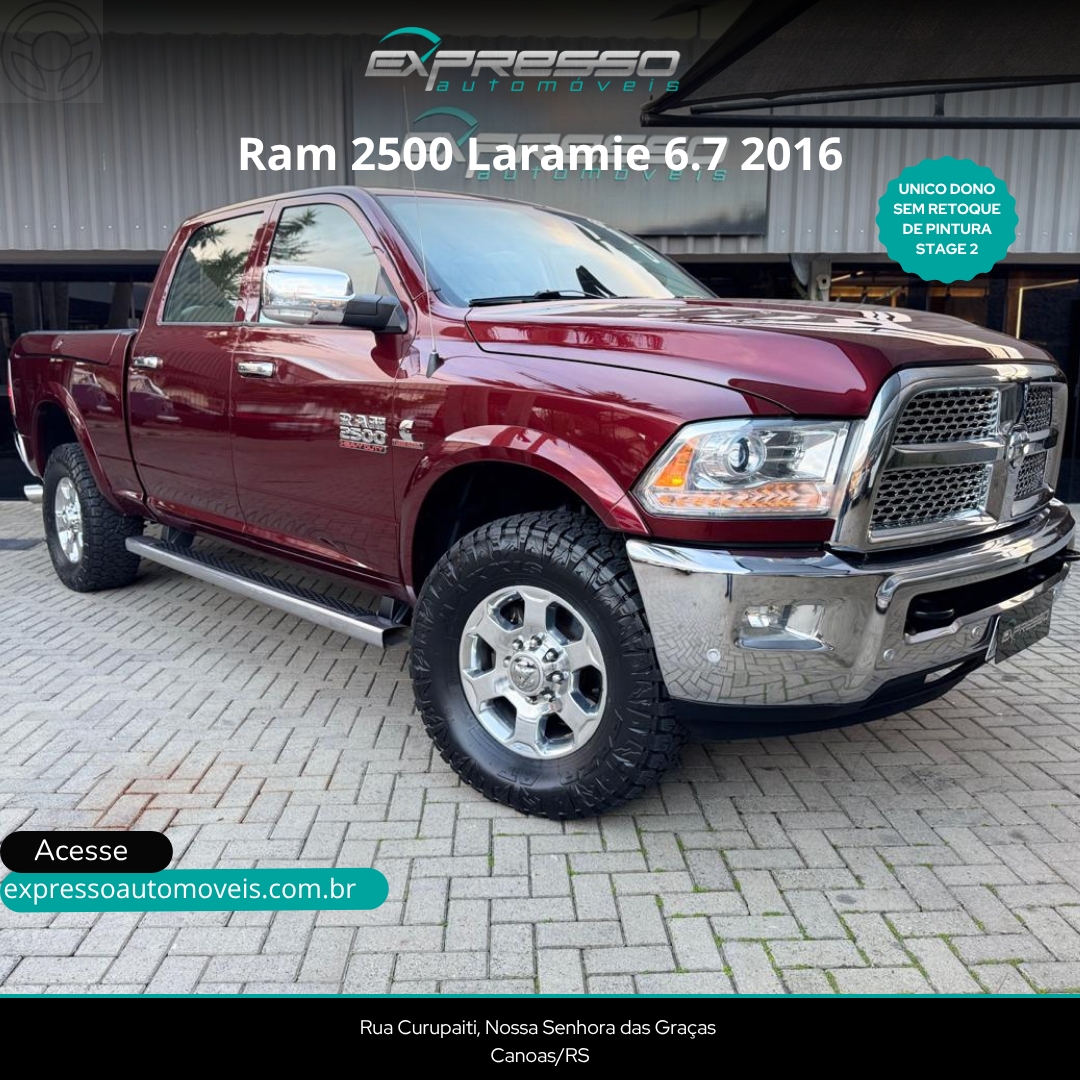 2500 LARAMIE 6.7 CD 4X4 TDI DIESEL 4P AUTOMÁTICA - 2016 - CANOAS