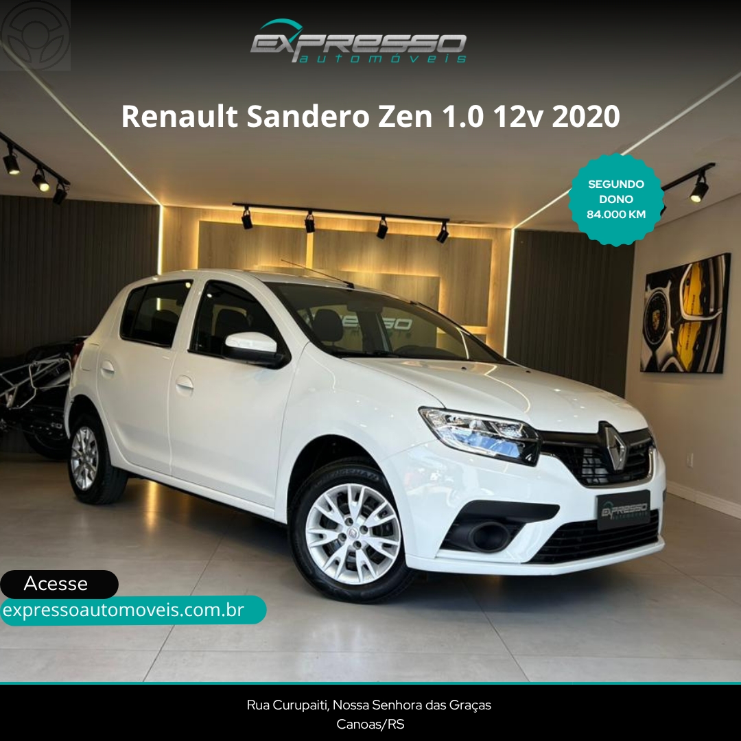 SANDERO 1.0 ZEN 12V FLEX 4P MANUAL - 2020 - CANOAS