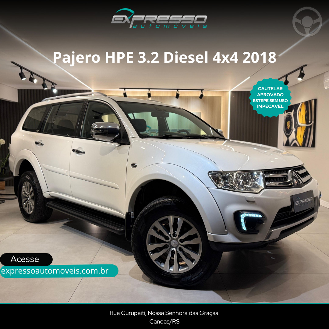 PAJERO 3.2 HPE 4X4 7 LUGARES 16V TURBO INTERCOOLER DIESEL 4P AUTOMÁTICO - 2018 - CANOAS