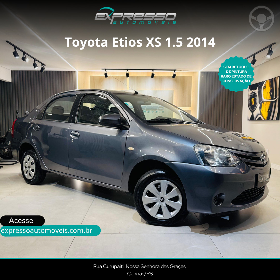 ETIOS 1.5 XS SEDAN 16V FLEX 4P MANUAL - 2014 - CANOAS