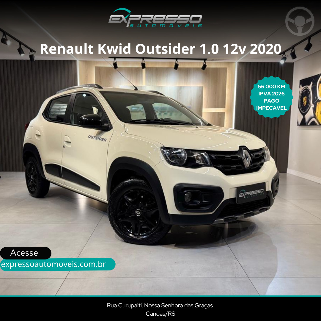 KWID 1.0 12V OUTSIDER FLEX 4P MANUAL - 2020 - CANOAS