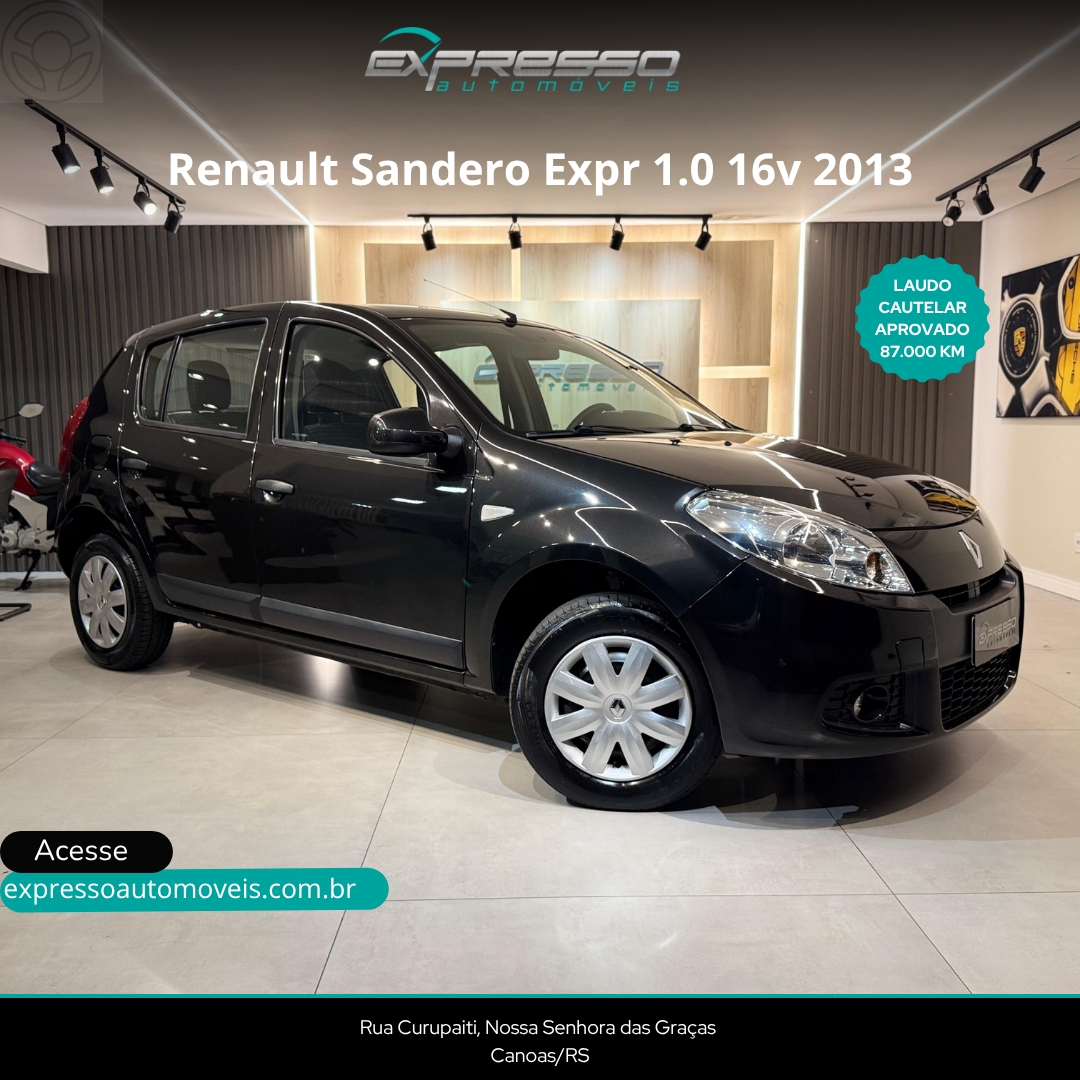 SANDERO 1.0 EXPRESSION 16V FLEX 4P MANUAL - 2013 - CANOAS