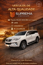 HILUX SW4 2.8 SRX 4X4 7 LUGARES 16V TURBO INTERCOOLER DIESEL 4P AUTOMÁTICO