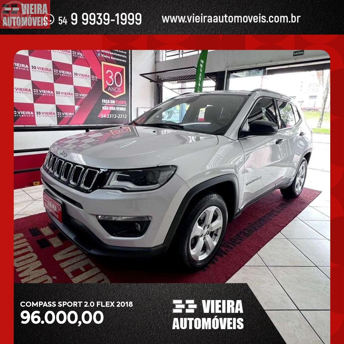 COMPASS 2.0 16V FLEX SPORT AUTOMÁTICO - 2018 - PASSO FUNDO