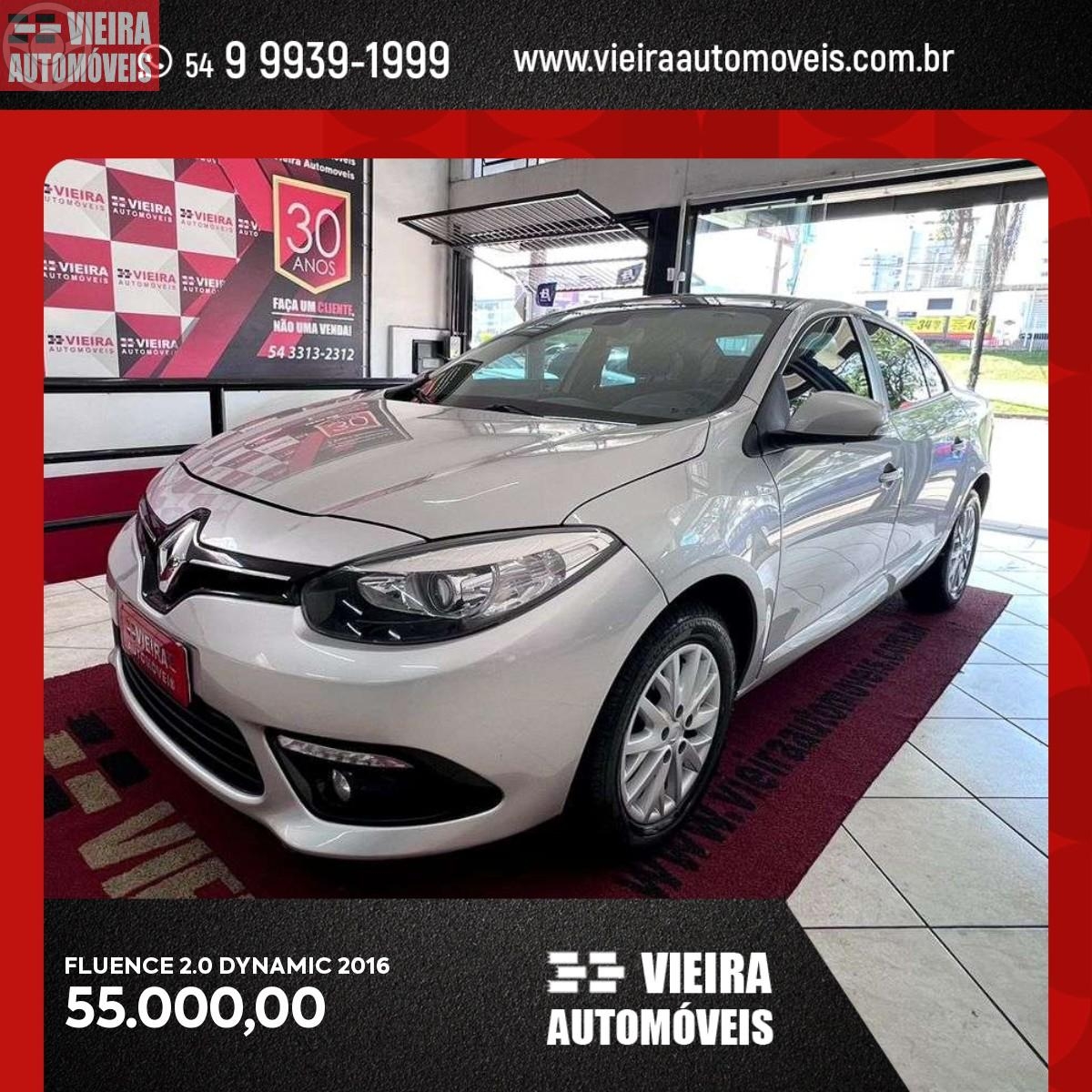 FLUENCE 2.0 DYNAMIQUE 16V FLEX 4P AUTOMÁTICO - 2016 - PASSO FUNDO