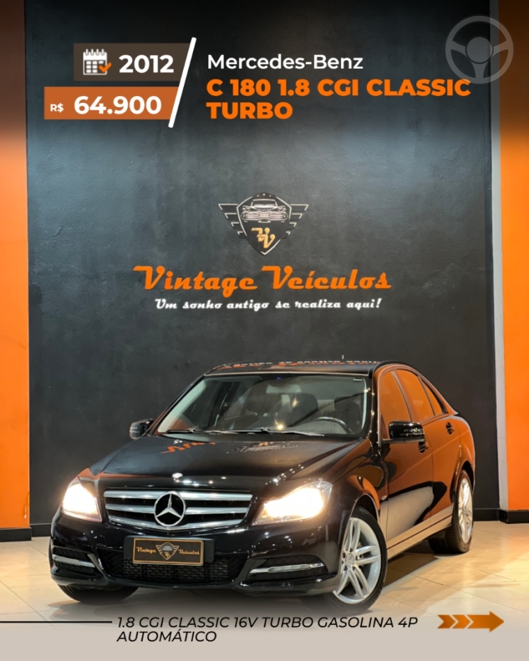 C 180 1.8 CGI CLASSIC 16V TURBO 4P AUTOMÁTICO - 2012 - CAXIAS DO SUL